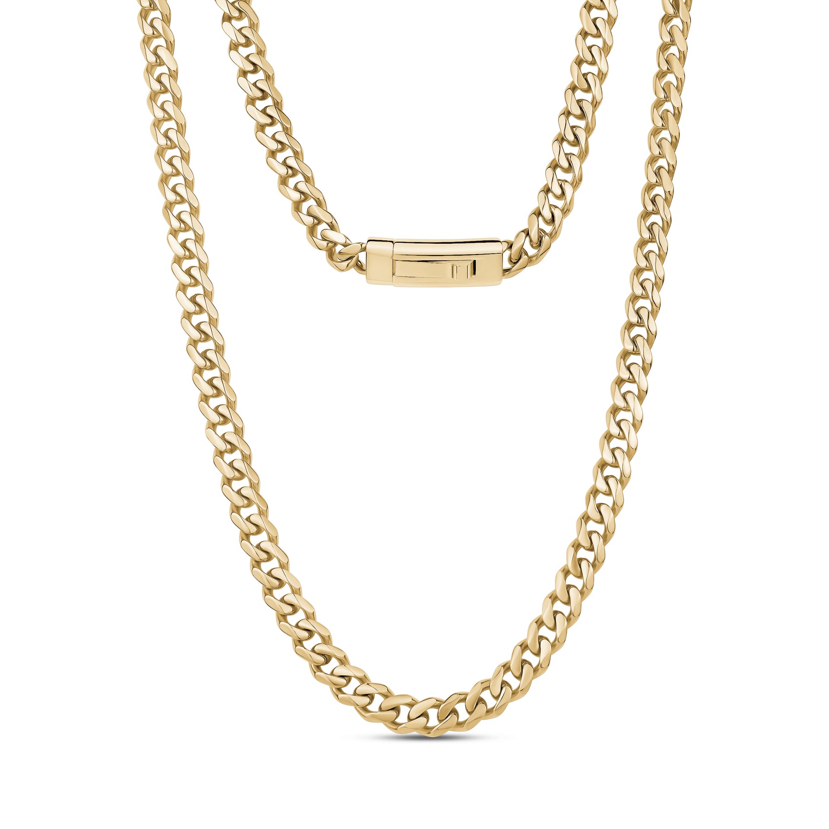 7mm Cuban Link Chain - Men Necklace - The Steel Shop