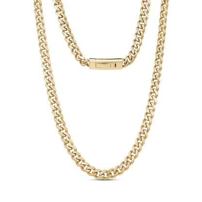 7mm Cuban Link Chain - Men Necklace - The Steel Shop