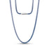 Electric Blue Franco Link Chain - Men Necklace - The Steel Shop