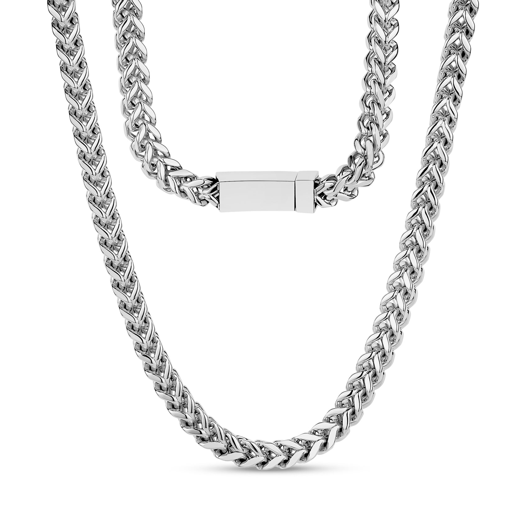 Franco Link Chain | 8MM - Men Necklace - The Steel Shop