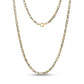 Two Tone Matte Oval Link Chain - Men Necklace - The Steel Shop