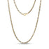 Two Tone Matte Oval Link Chain - Men Necklace - The Steel Shop