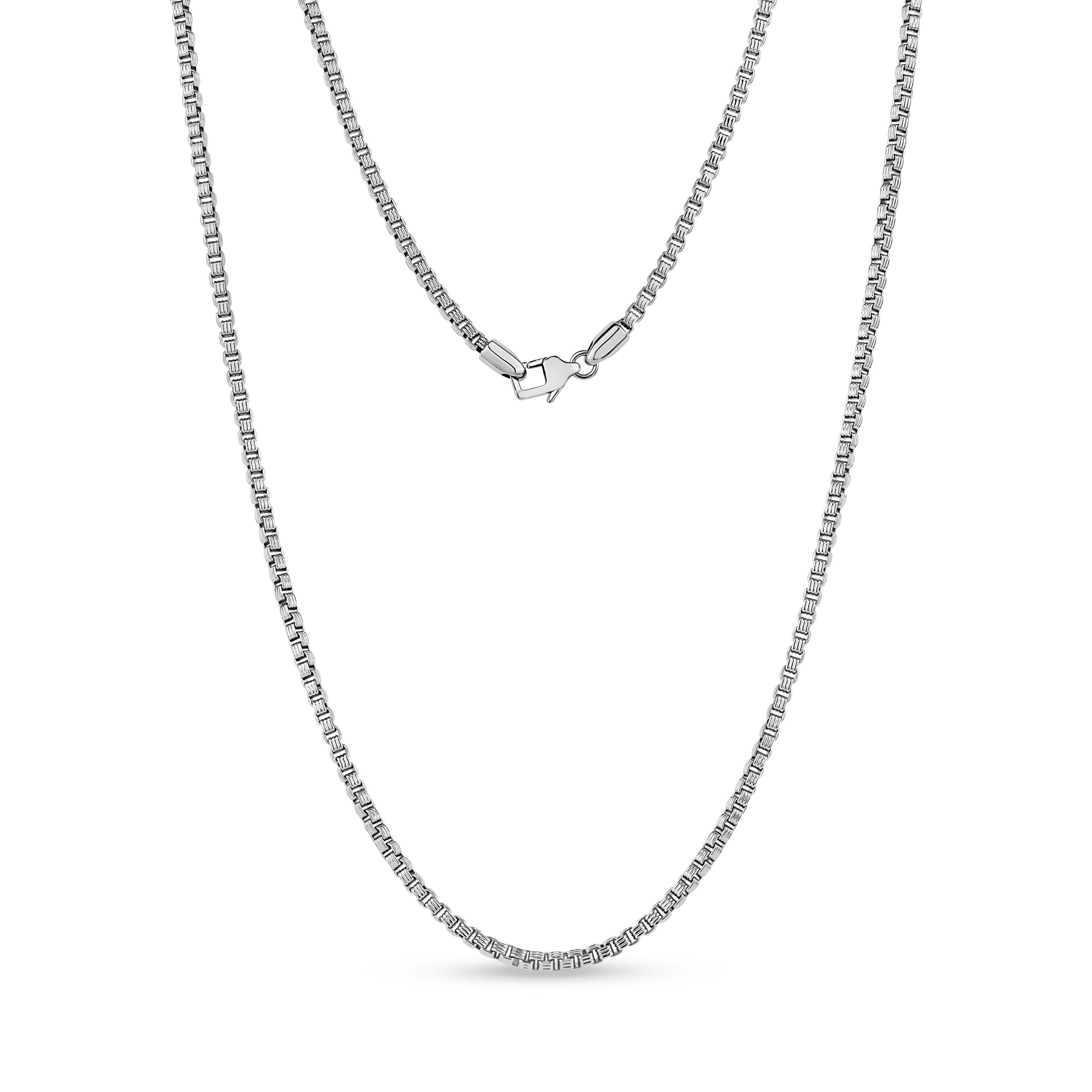 Refined Box Link Chain Necklace 3mm Stainless Steel – The Steel Shop