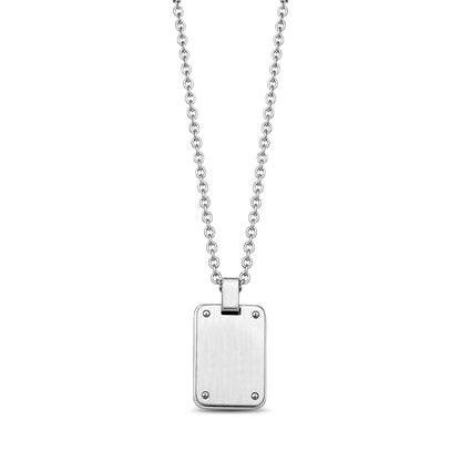 Minimal Matte Dog Tag - Men Pendant - The Steel Shop