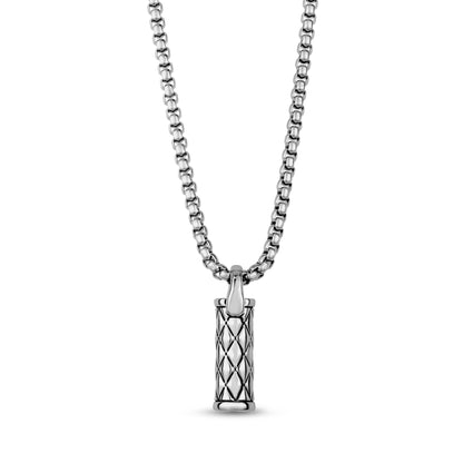 Rugged Cylinder Urn Pendant - Men Pendant - The Steel Shop