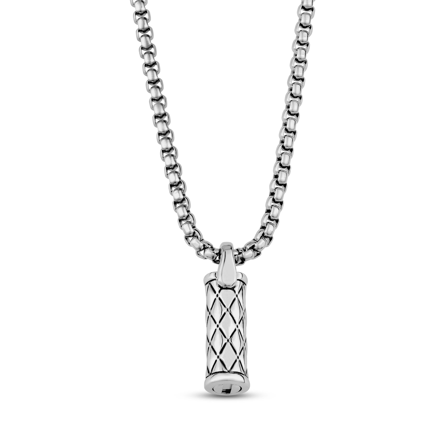 Rugged Cylinder Urn Pendant - Men Pendant - The Steel Shop