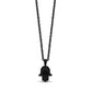 Black Stone Hamsa Pendant - unisex pendant - The Steel Shop