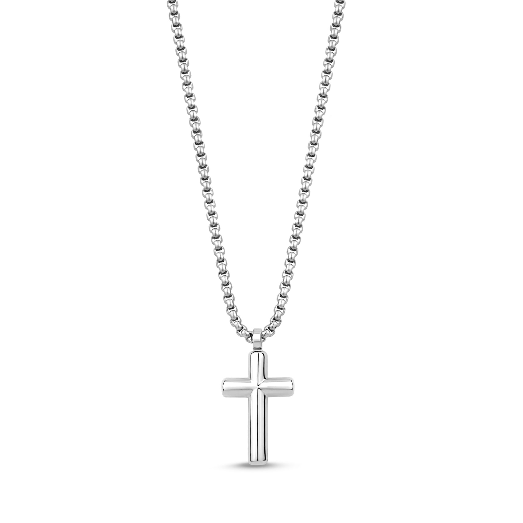 Black Stone Reversible Cross - Men Pendant - The Steel Shop