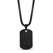 Iced Out Dog Tag - Men Pendant - The Steel Shop