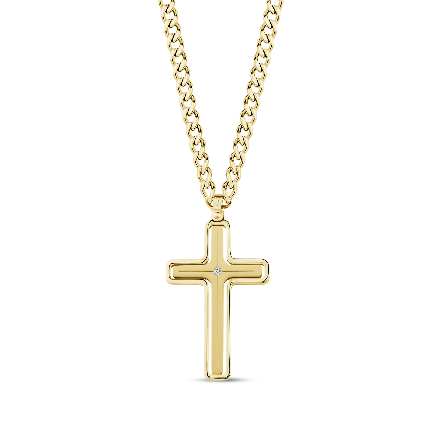 Spinning Cross Pendant - Men Pendant - The Steel Shop