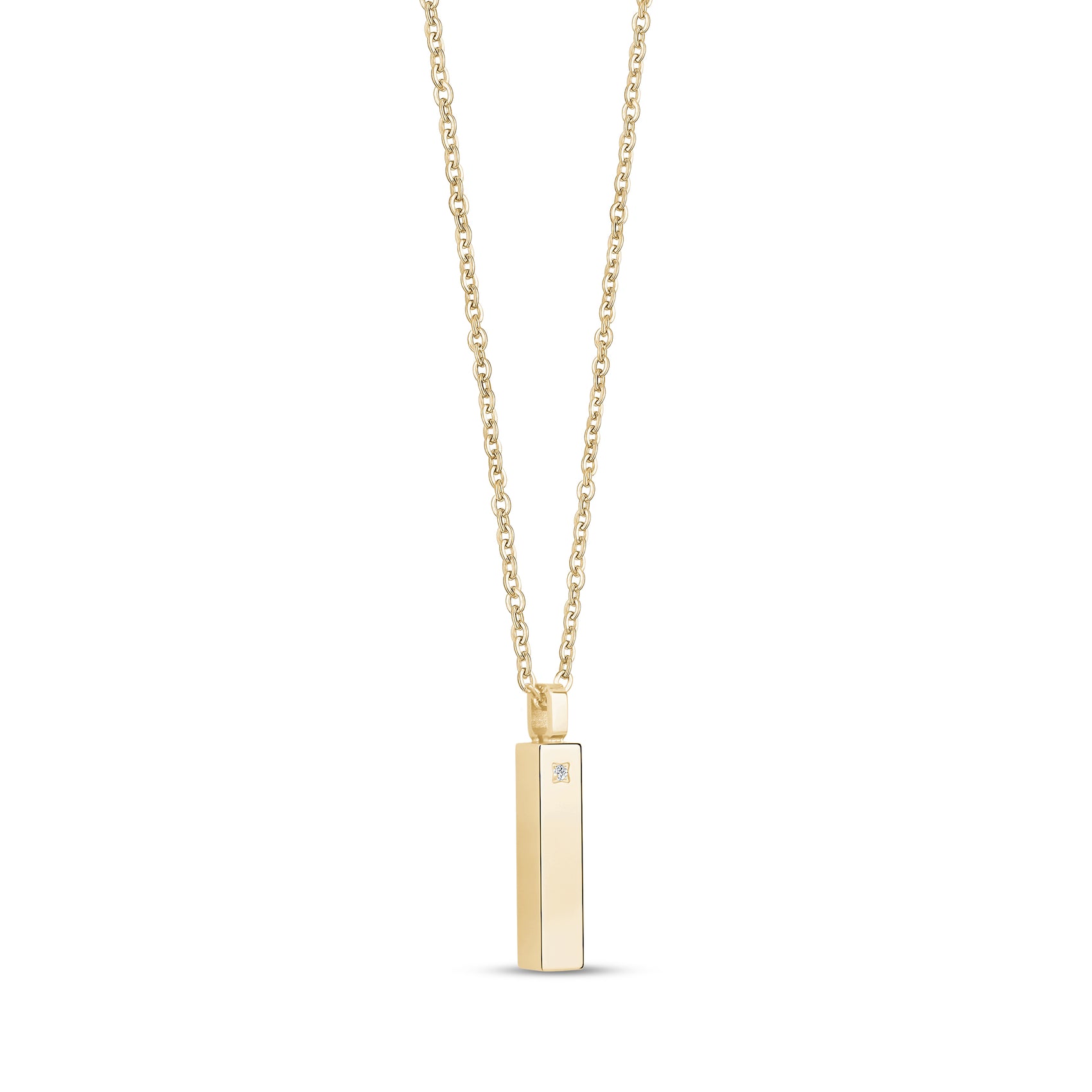Minimal Stone-Set Urn Pendant - Women Pendant - The Steel Shop