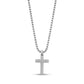 Mini Beveled Edge Cross Pendant - unisex pendant - The Steel Shop