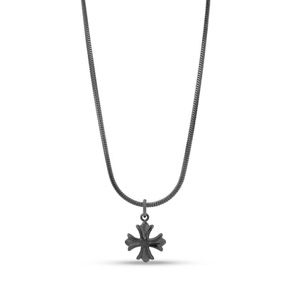 Midnight Maltese Cross Pendant - Men Pendant - The Steel Shop