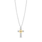 Modern Two-Tone Cross Pendant - Men Pendant - The Steel Shop