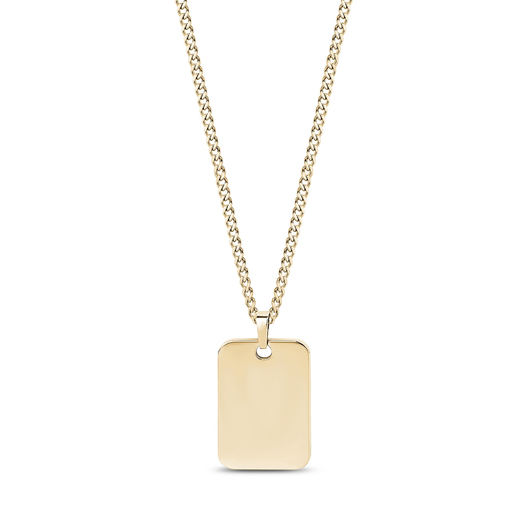 Polished Dog Tag - Men Pendant - The Steel Shop