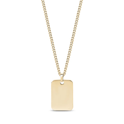 Polished Dog Tag - Men Pendant - The Steel Shop