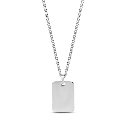 Polished Dog Tag - Men Pendant - The Steel Shop
