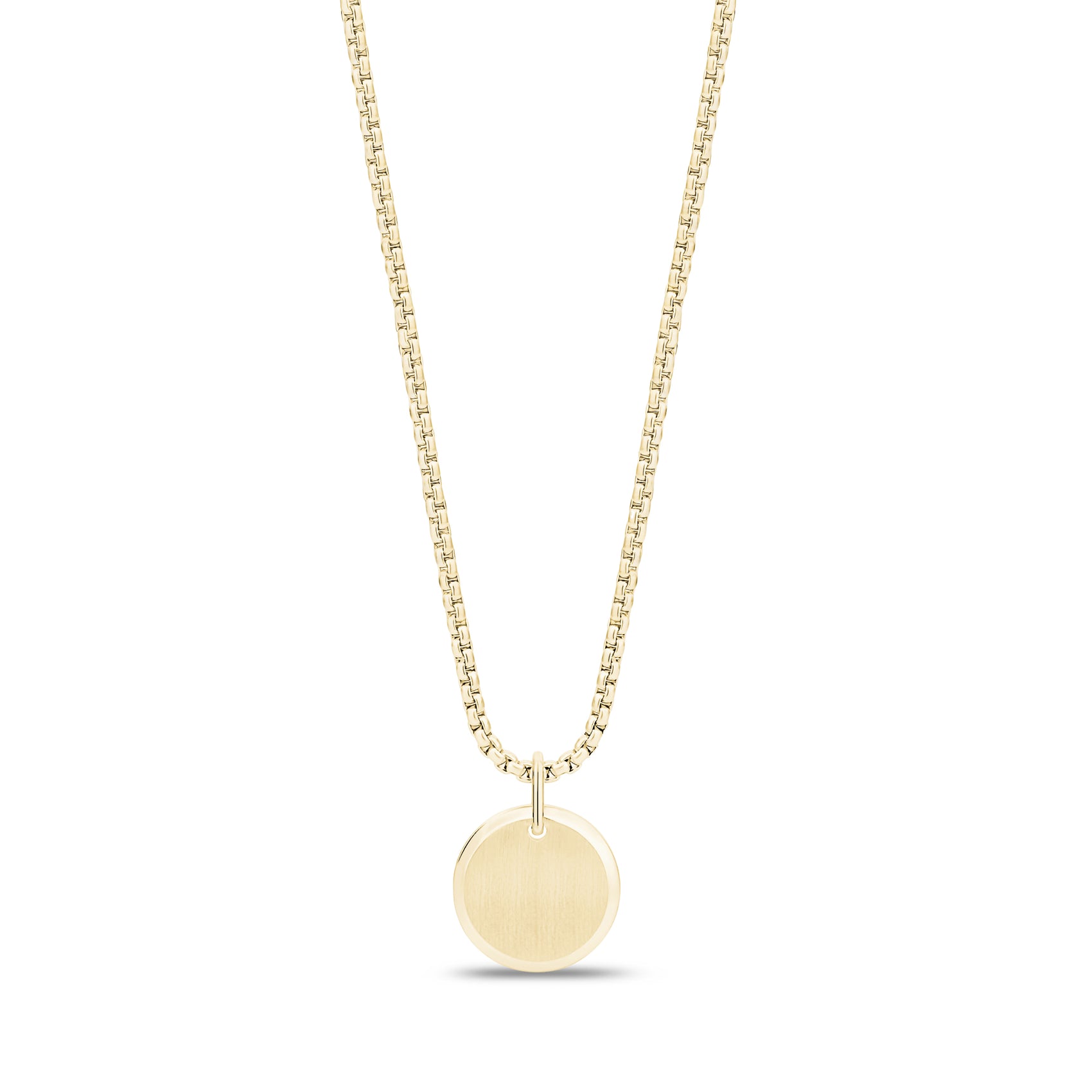 Beveled Edge Round Pendant - Men Pendant - The Steel Shop