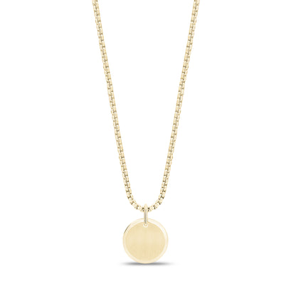 Beveled Edge Round Pendant - Men Pendant - The Steel Shop