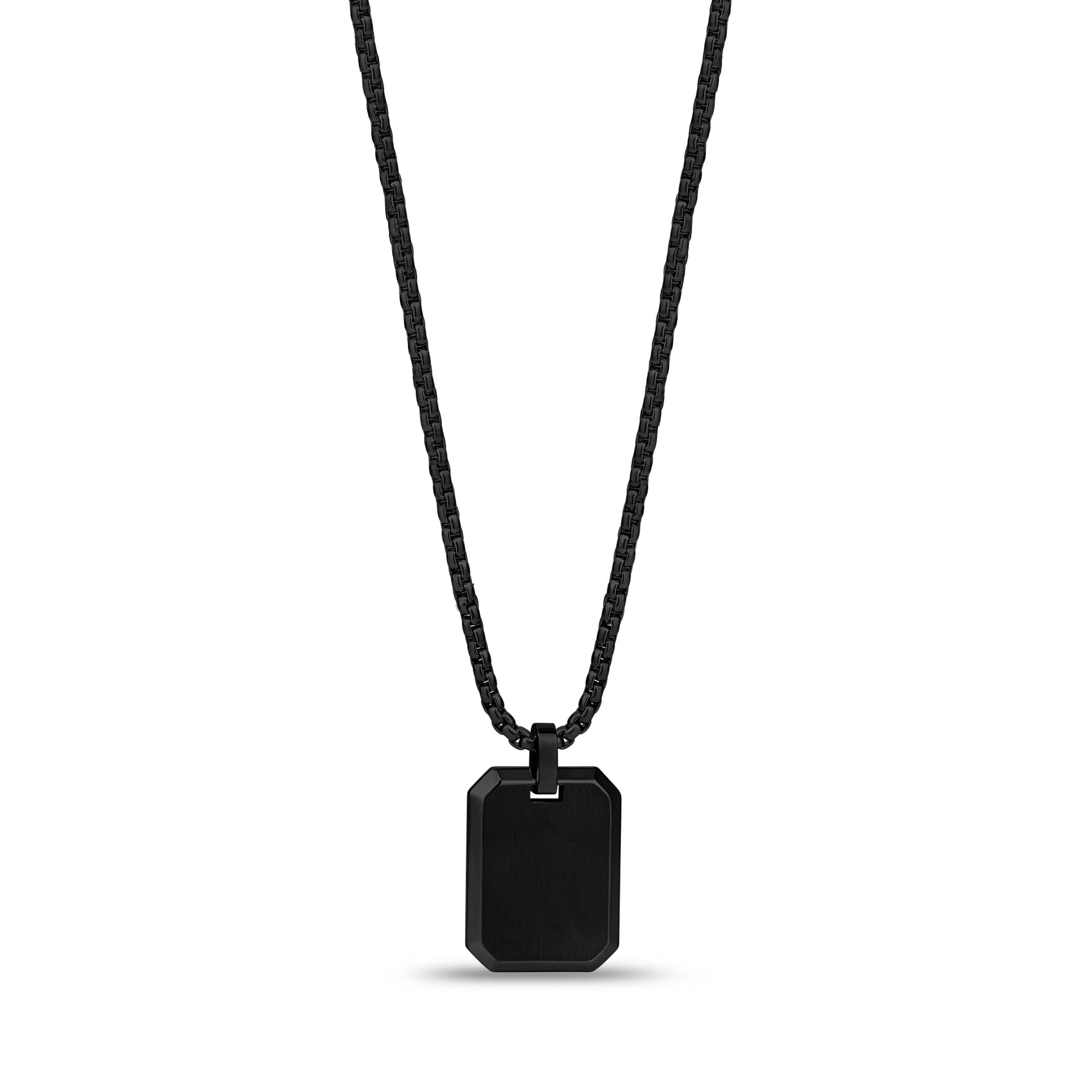 Mini Matte Modern Dog Tag - Men Pendant - The Steel Shop