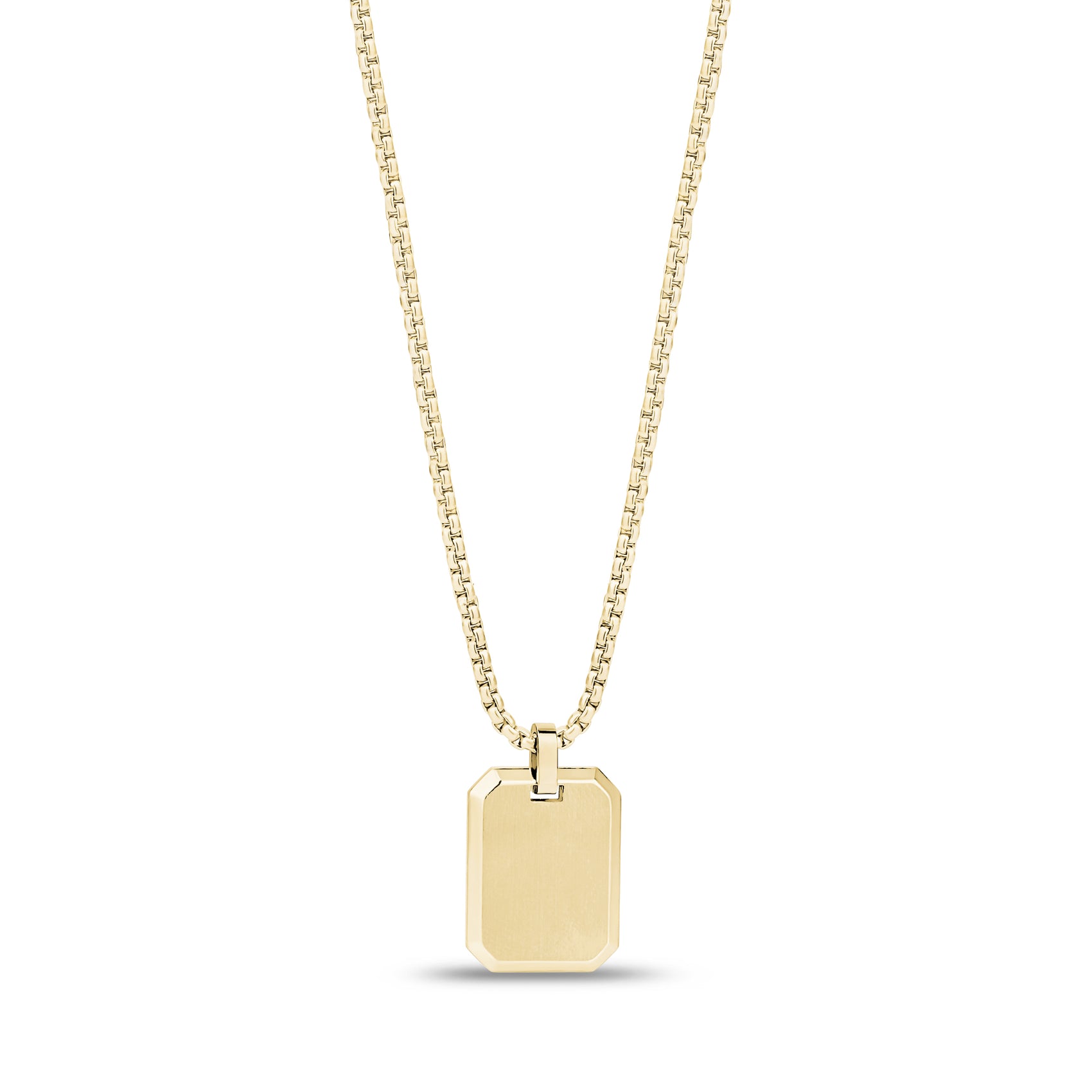 Mini Matte Modern Dog Tag - Men Pendant - The Steel Shop