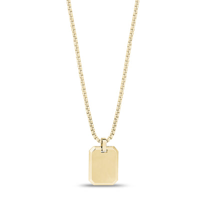 Mini Matte Modern Dog Tag - Men Pendant - The Steel Shop
