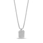 Mini Matte Modern Dog Tag - Men Pendant - The Steel Shop
