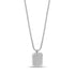 Mini Matte Modern Dog Tag - Men Pendant - The Steel Shop