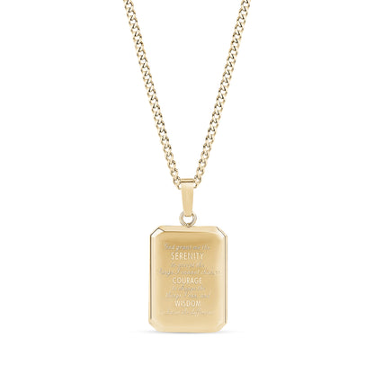 English Serenity Prayer Dog Tag - Men Pendant - The Steel Shop