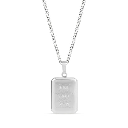 English Serenity Prayer Dog Tag - Men Pendant - The Steel Shop