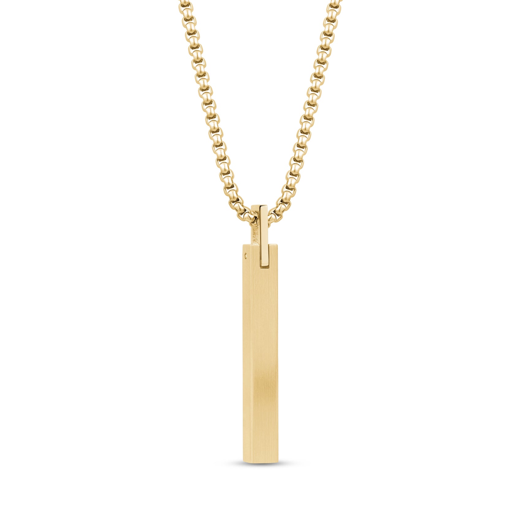 Sleek Matte Bar Pendant - Men Pendant - The Steel Shop