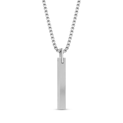 Sleek Matte Bar Pendant - Men Pendant - The Steel Shop