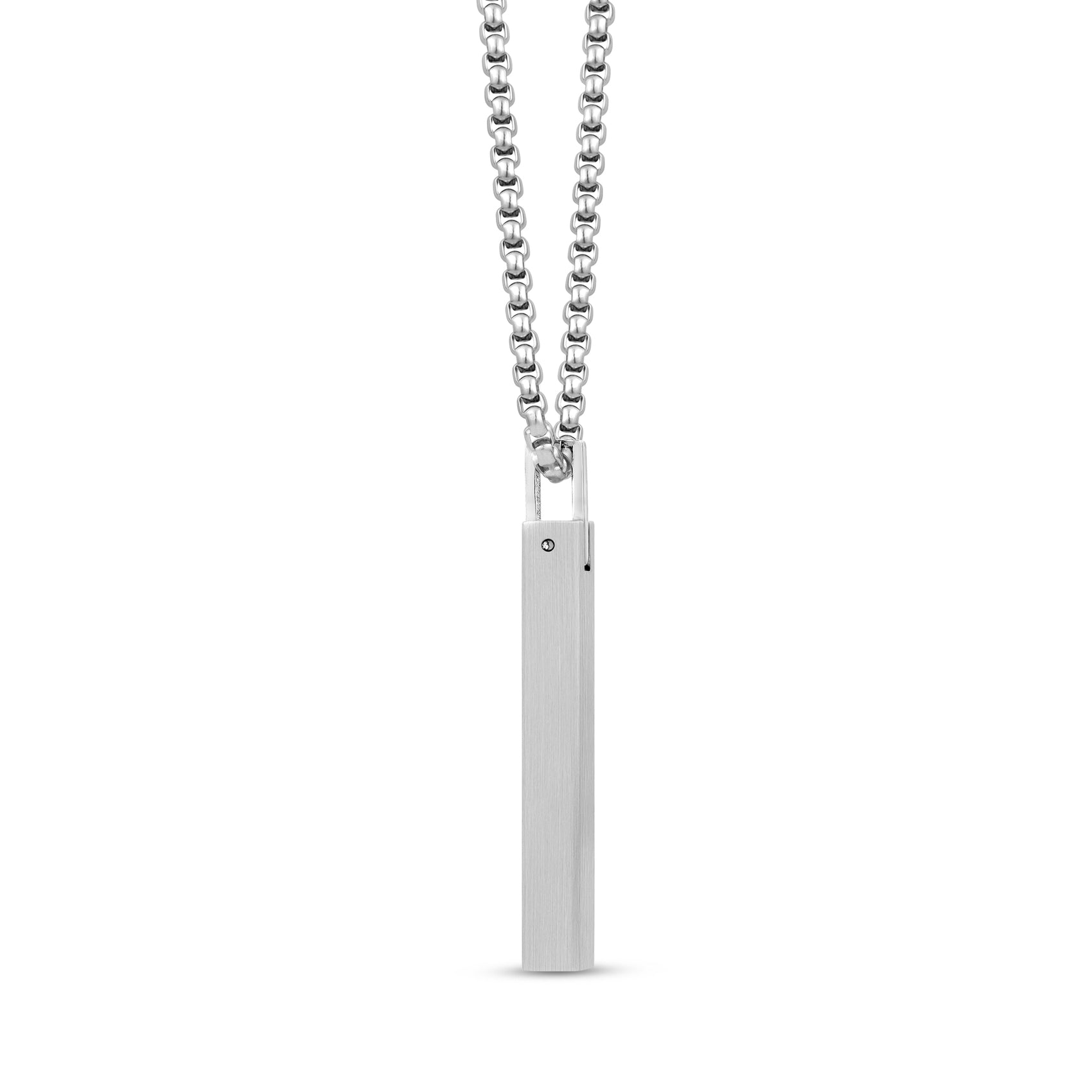 Sleek Matte Bar Pendant - Men Pendant - The Steel Shop