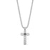 Linked Faith Cross Pendant stainless steel necklace on round box link chain