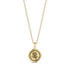 Gold Eternal Rose Medallion Pendant on 2mm Cuban Link Chain
