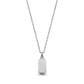 Close-up of the beveled urn pendant's secure screw closure at the base for sealing ashes or memorial keepsakes