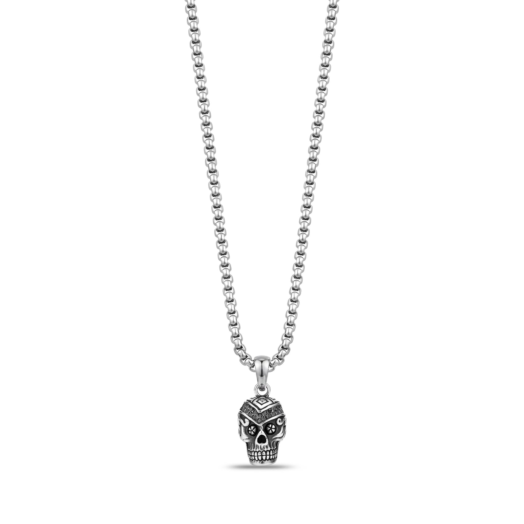 Detailed Skull Head Urn Pendant