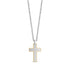 Two Tone Cross Pendant - Men Pendant - The Steel Shop