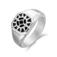 Modern North Star Signet Ring - Men Ring - The Steel Shop