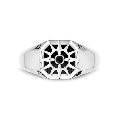 Modern North Star Signet Ring - Men Ring - The Steel Shop