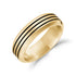 Black Lined Beveled Edge Band - Men Ring - The Steel Shop