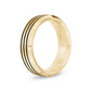 Black Lined Beveled Edge Band - Men Ring - The Steel Shop