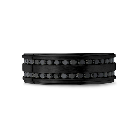 Double Row Black Stone Matte Band