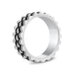 Ripple Link Two-Tone Band - Men Ring - The Steel Shop