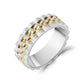 Ripple Link Two-Tone Band - Men Ring - The Steel Shop