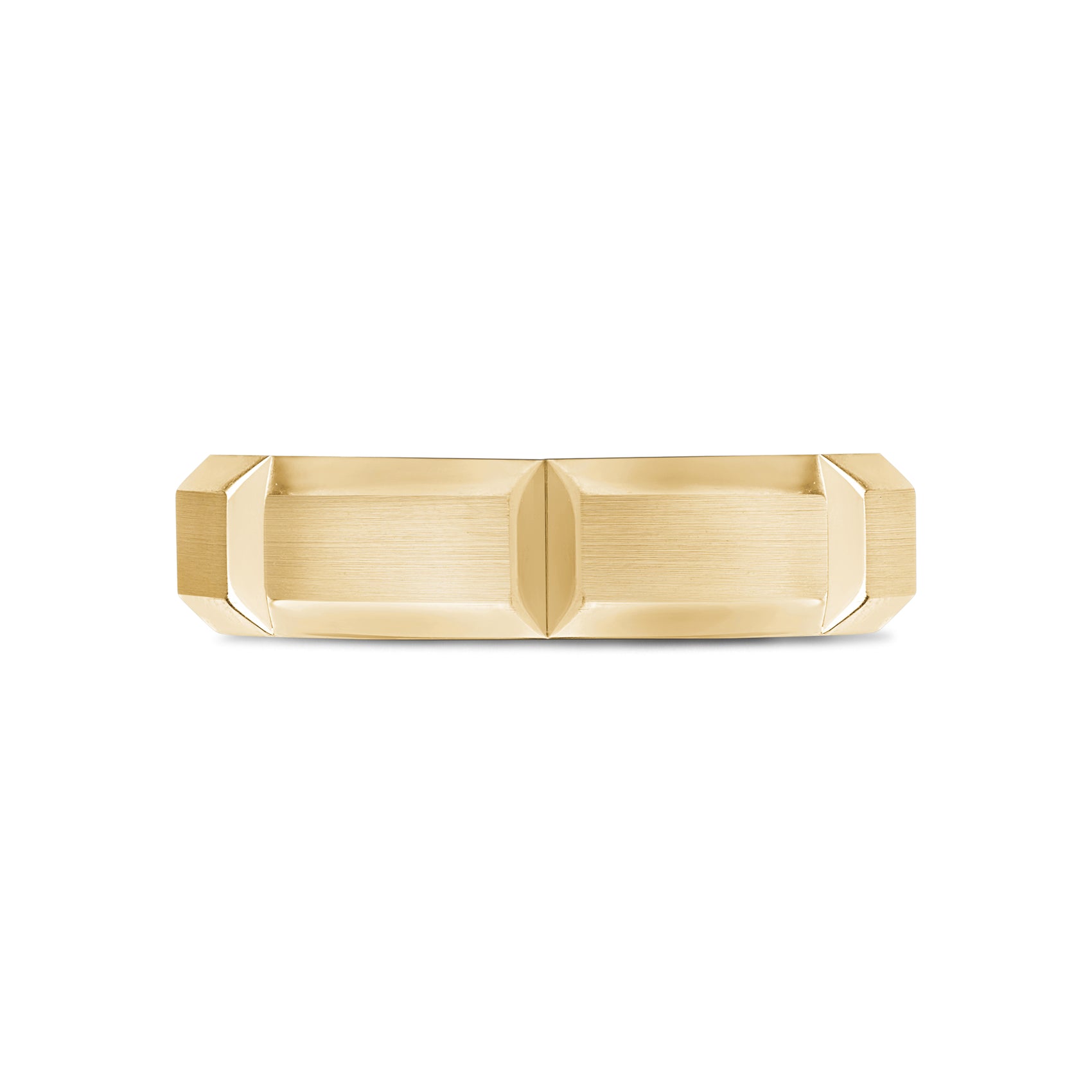 Contemporary Beveled Edge Band - Men Ring - The Steel Shop