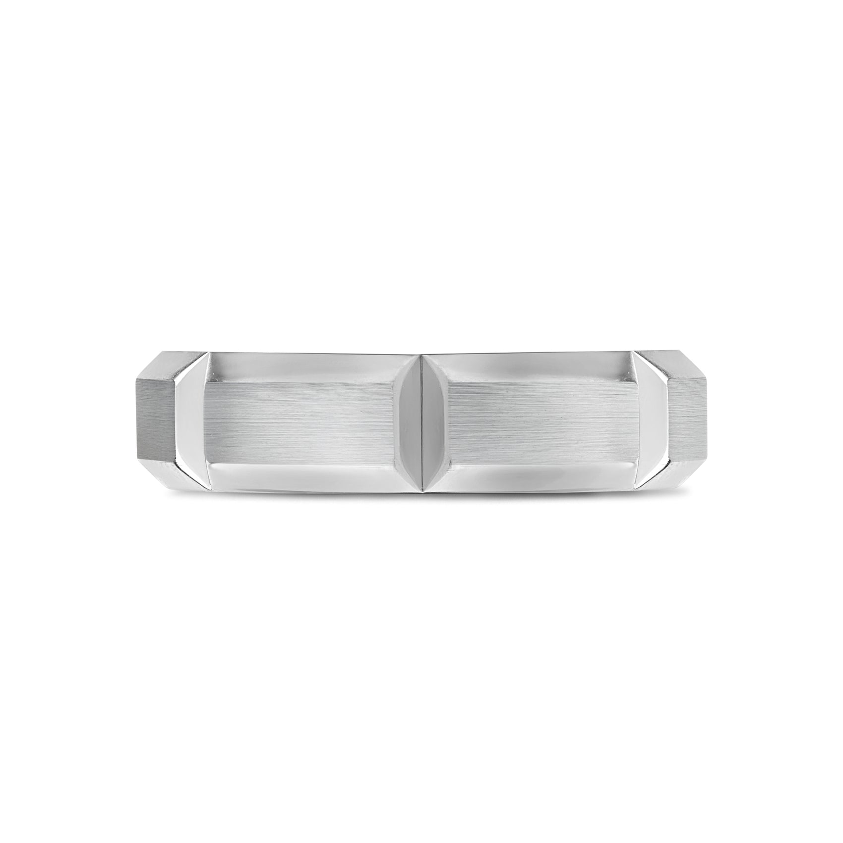 Contemporary Beveled Edge Band - Men Ring - The Steel Shop