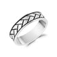 Architectural Geo Band - Men Ring - The Steel Shop