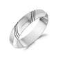 Refined Striped Band - Men Ring - The Steel Shop