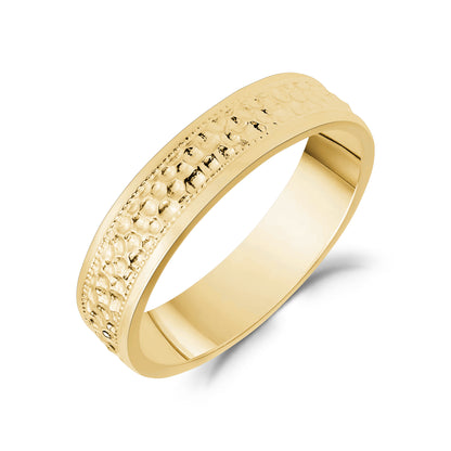 Rugged Hammered Band - Men Ring - The Steel Shop